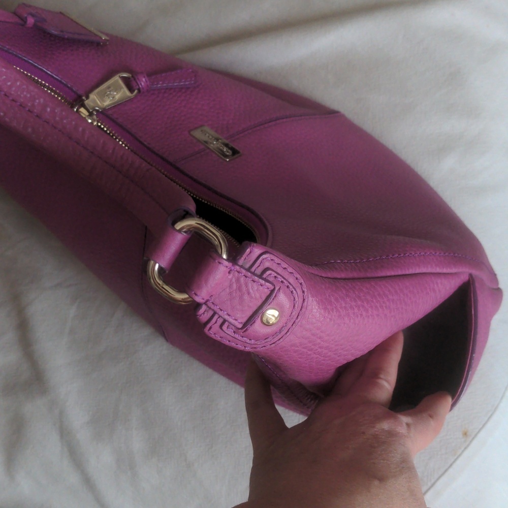 🍇 Cole Haan Hobo Bag LEATHER Purse Shoulder - Picture 7 of 14